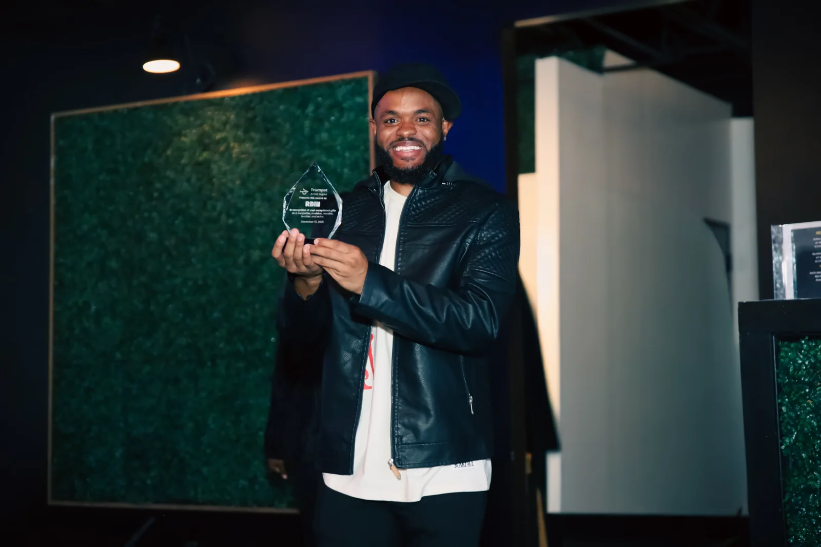 RBIII smiling with the inaugural TMGG Icon Award